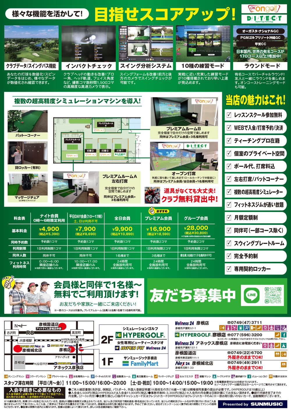 HYPER GOLF 彦根店　最新ゴルフシミュレーター
